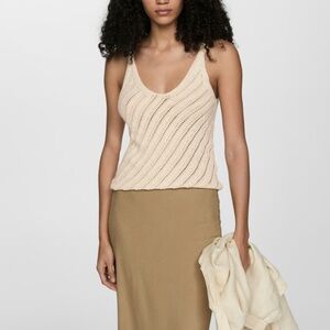 Mango CROCHET KNITTED TOP, size XS